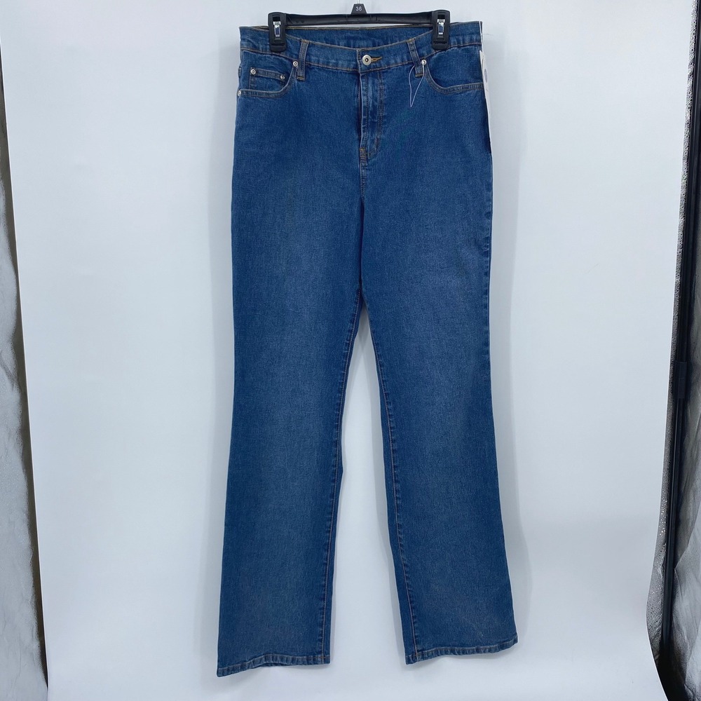 DG2 by Diane Gilman Womens Tall Bootcut Jeans Blue Western Studded Pockets 12T - Picture 2 of 8